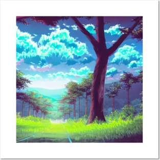 Anime Style Landscape Posters and Art